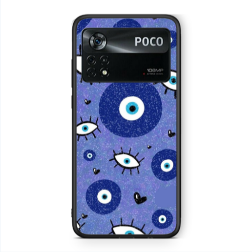 Xiaomi Poco X4 Pro Black hearted Black Glossy Θήκη