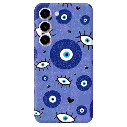 Samsung S23 Plus Black hearted Transparent Silicone TPU Θήκη