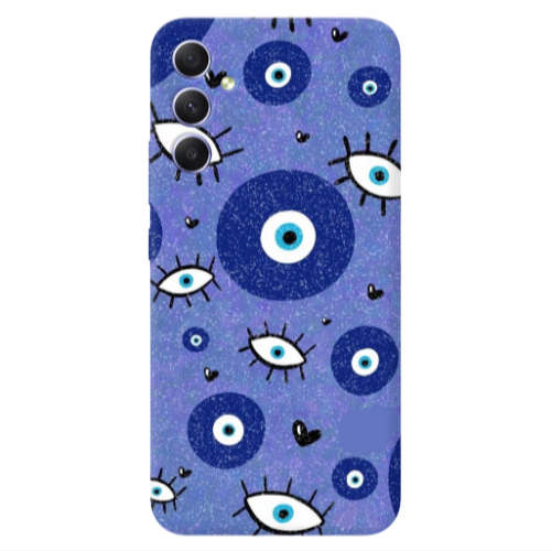 Samsung A34 Black hearted Transparent Silicone TPU Θήκη
