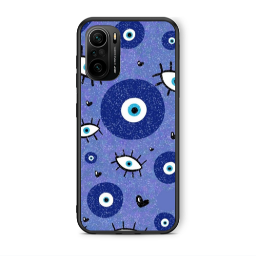 Xiaomi Poco F3 Black hearted Black Glossy Θήκη