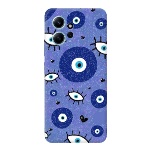 Xiaomi Redmi Note 12 4G Black hearted Transparent Silicone TPU Θήκη