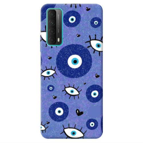 Huawei P Smart 2021 Black hearted Transparent Silicone TPU Θήκη