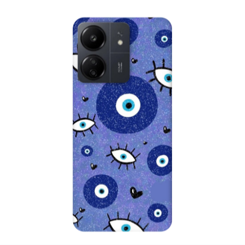 Xiaomi Redmi 13C Black hearted Transparent Silicone TPU Θήκη