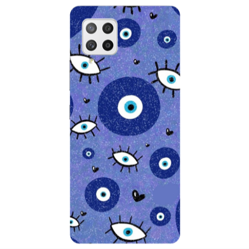Samsung A42 5G Black hearted Transparent Silicone TPU Θήκη