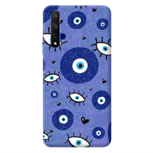 Huawei Nova 5 T Black hearted Transparent Silicone TPU Θήκη