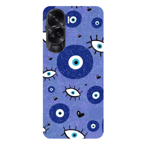 Honor 90 Lite 5G Black hearted Transparent Silicone TPU Θήκη