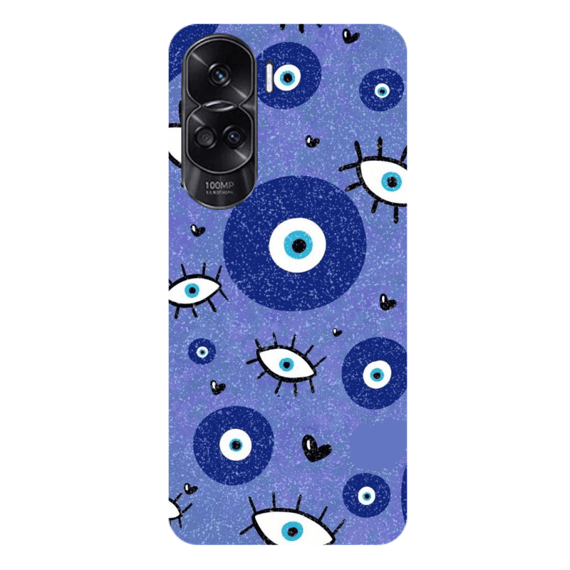 Honor 90 Lite 5G Black hearted Transparent Silicone TPU Θήκη