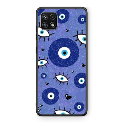 Samsung A22 5G Black hearted Black Glossy Θήκη