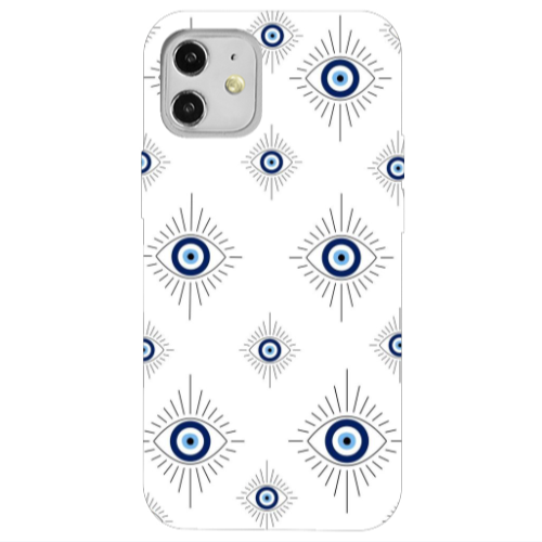 Apple iPhone 12 Bright eye Black Colored Silicone TPU Θήκη