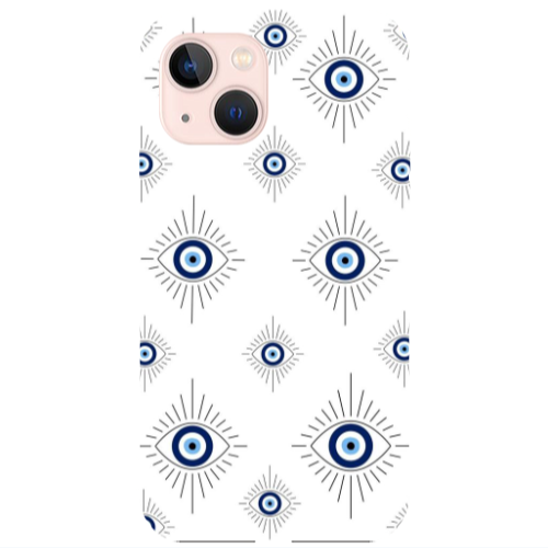 Apple iPhone 13 Bright eye Black Colored Silicone TPU Θήκη