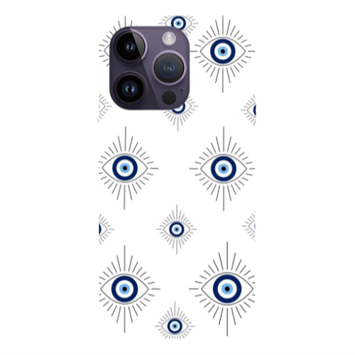 Apple iPhone 14 Pro  Bright eye Black Colored Silicone TPU Θήκη
