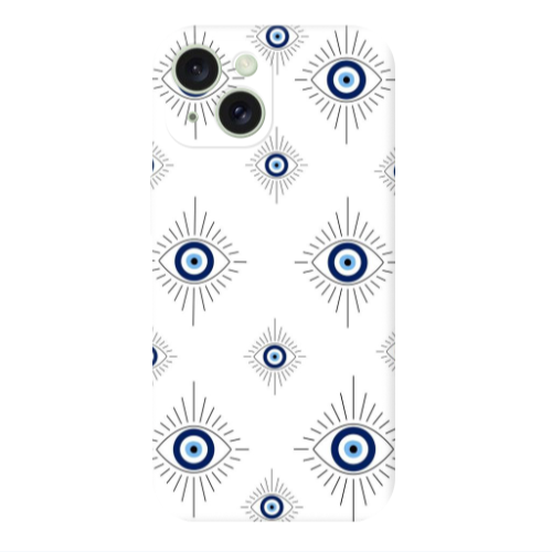 Apple iPhone 15 Bright eye Black Colored Silicone TPU Θήκη