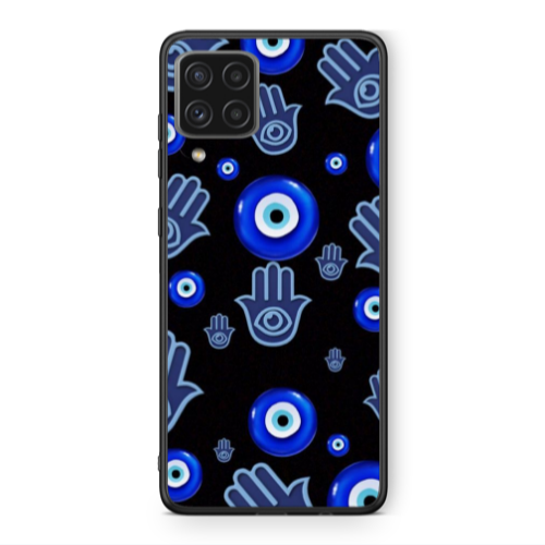 Samsung A22 4G Eye in hand Black Glossy Θήκη