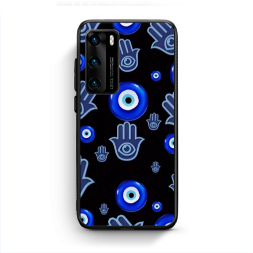 Huawei P40 Eye in hand Black Glossy Θήκη