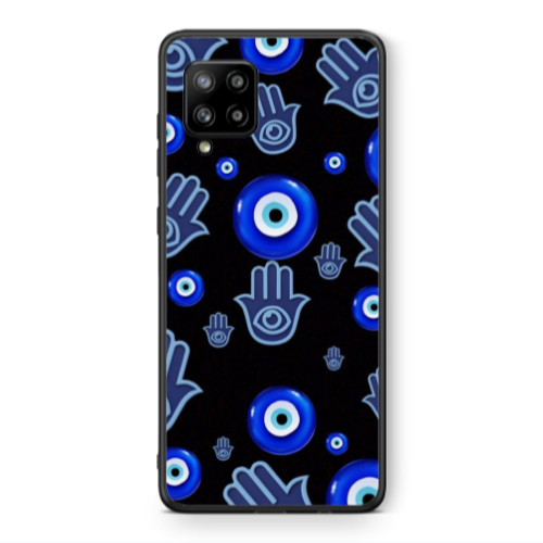 Samsung A42 5G Eye in hand Black Glossy Θήκη