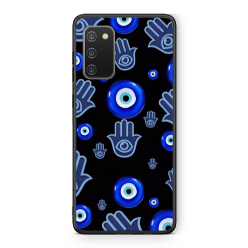 Samsung A02s Eye in hand Black Glossy Θήκη