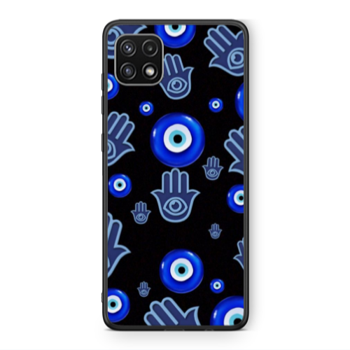 Samsung A22 5G Eye in hand Black Glossy Θήκη