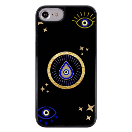 Apple iPhone 7 Drop Beads Black Glossy Θήκη