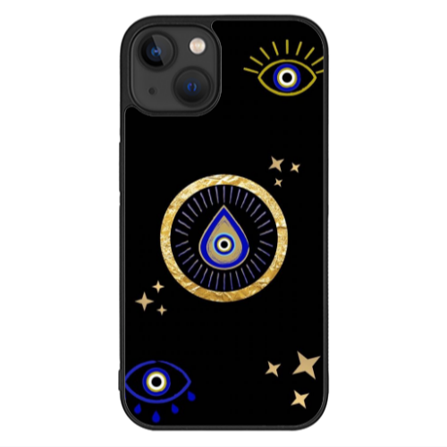 Apple iPhone 13 Mini Drop Beads Black Glossy Θήκη