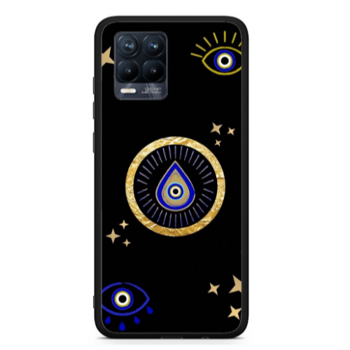 Realme 8  Drop Beads Black Glossy Θήκη