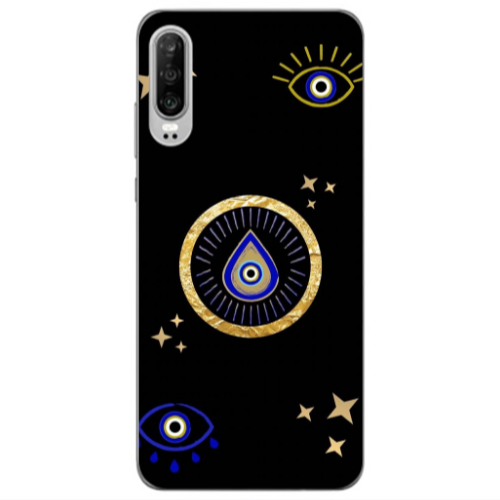 Huawei P30 Drop Beads Transparent Silicone TPU Θήκη