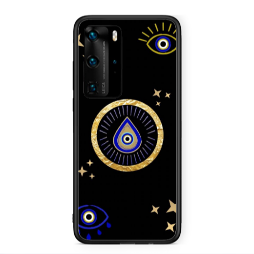 Huawei P40 Pro Drop Beads Black Glossy Θήκη