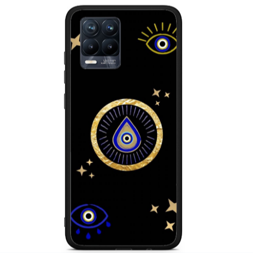 Realme 8 i Drop Beads Black Glossy Θήκη