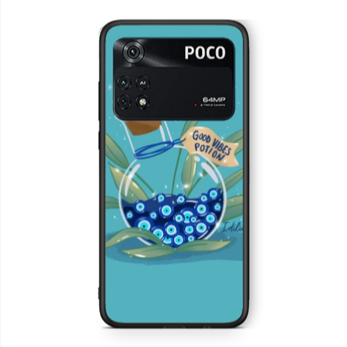 Xiaomi Poco M4 Pro 4G Good vibes potion Black Glossy Θήκη
