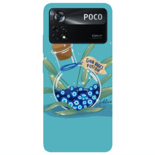 Xiaomi Poco X4 Pro Good vibes potion Transparent Silicone TPU Θήκη