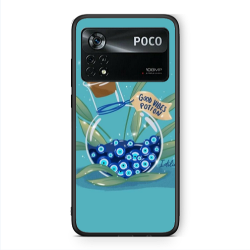 Xiaomi Poco X4 Pro Good vibes potion Black Glossy Θήκη