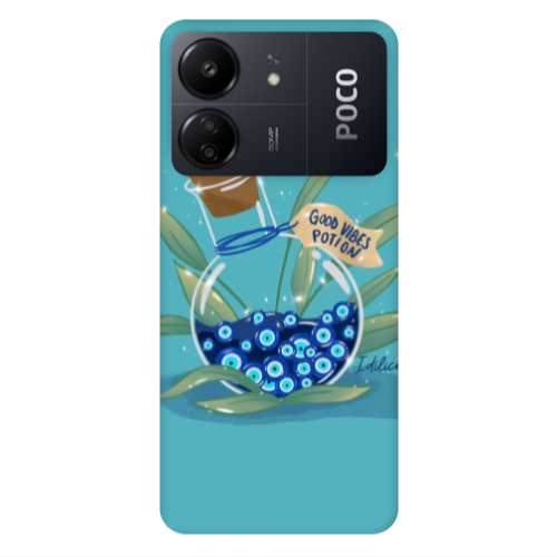 Xiaomi Poco C65 Good vibes potion Transparent Silicone TPU Θήκη