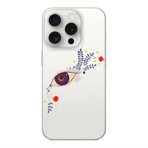 Apple Iphone 16 Pro Flower eye Transparent Silicone TPU Θήκη