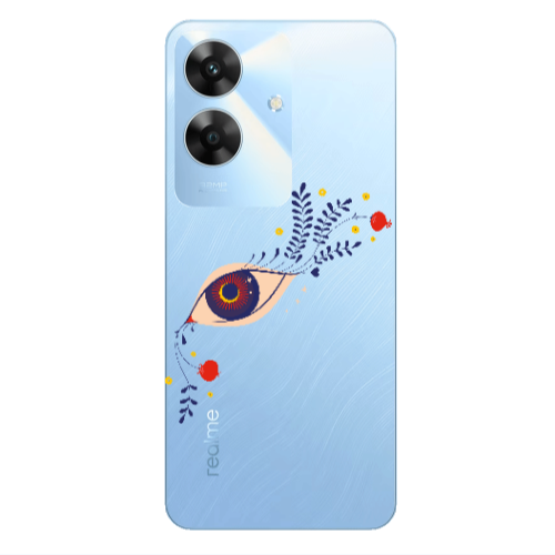 Realme Note 60 Flower eye Transparent Silicone TPU Θήκη
