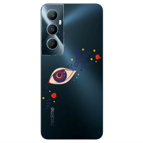 Realme C65 Flower eye Transparent Silicone TPU Θήκη