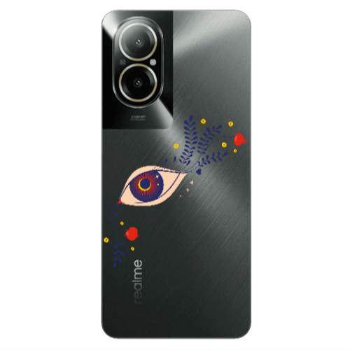 Realme C67 Flower eye Transparent Silicone TPU Θήκη