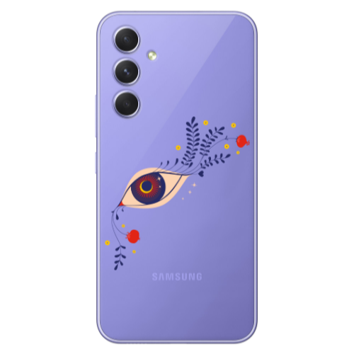 Samsung A56 Flower eye Transparent Silicone TPU Θήκη