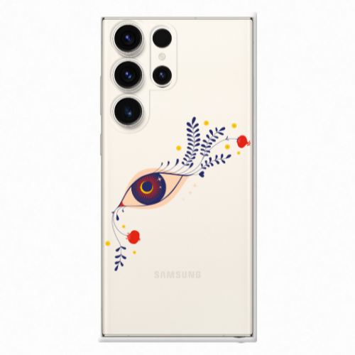 Samsung S25 Ultra Flower eye Transparent Silicone TPU Θήκη