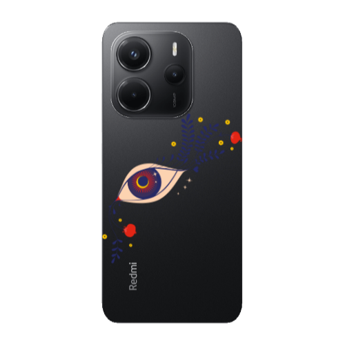 Xiaomi Redmi Note 14 Flower eye Transparent Silicone TPU Θήκη