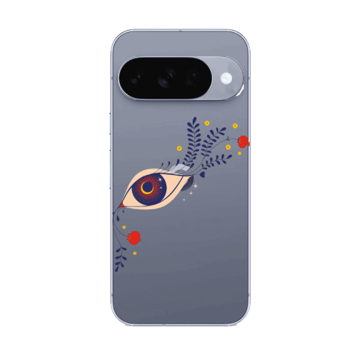Google Pixel 10 Flower eye Transparent Silicone TPU Θήκη
