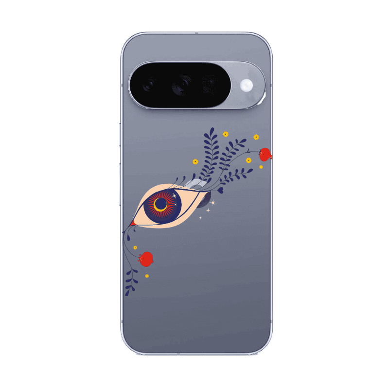 Google Pixel 10 Flower eye Transparent Silicone TPU Θήκη