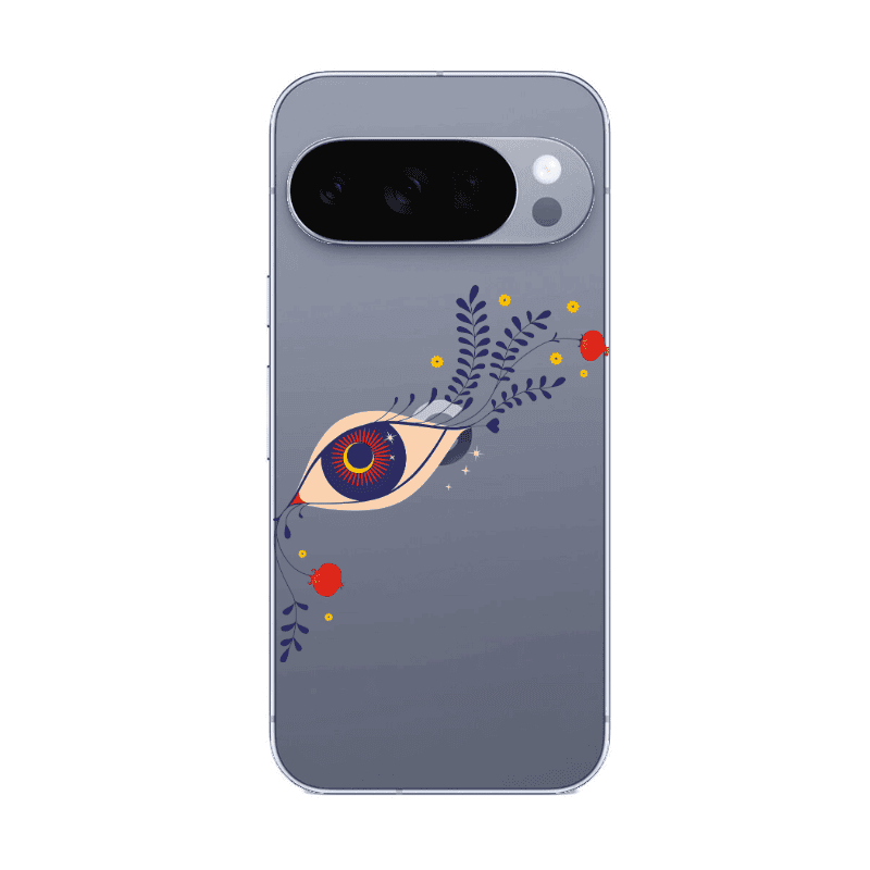 Google Pixel 10 Pro Flower eye Transparent Silicone TPU Θήκη