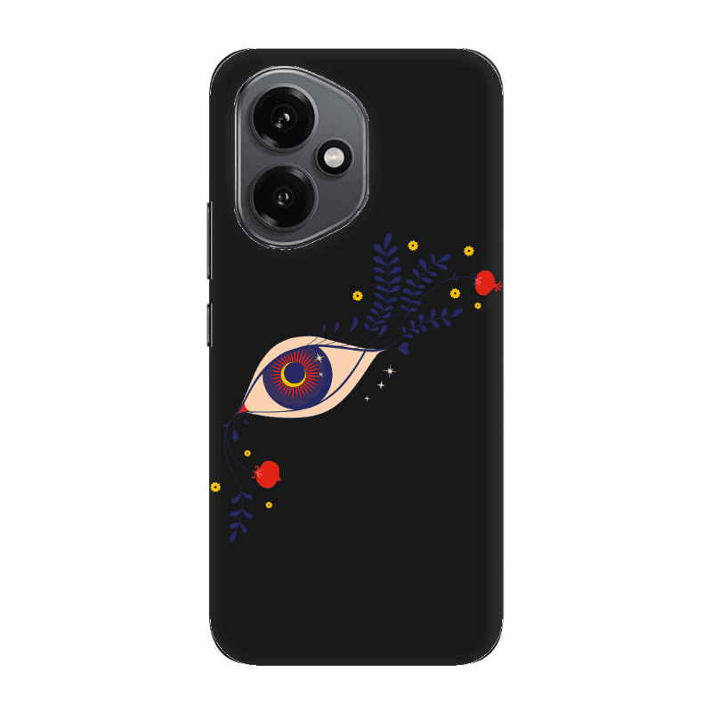 Honor Magic 400 Flower eye Black Colored Silicone TPU Θήκη