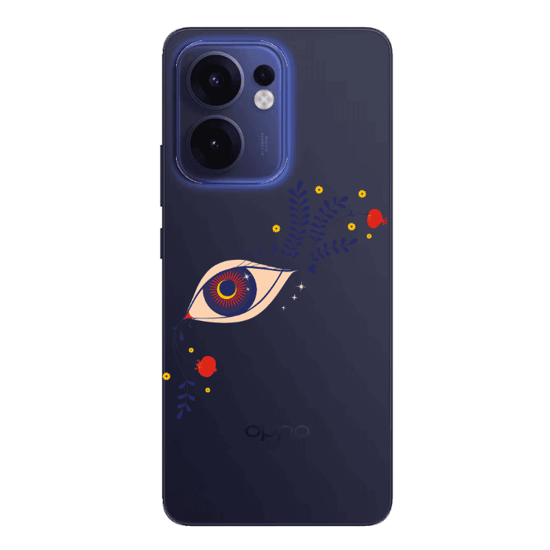 Oppo Reno13 FS Flower eye Transparent Silicone TPU Θήκη