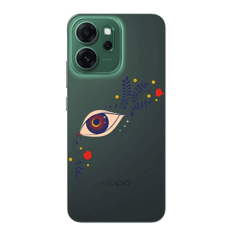 Oppo 14 F Flower eye Transparent Silicone TPU Θήκη