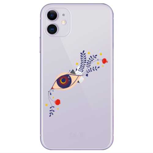 Apple iPhone 11  Flower eye Transparent Silicone TPU Θήκη