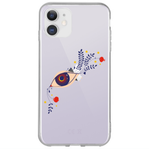 Apple iPhone 12 Flower eye Transparent Silicone TPU Θήκη