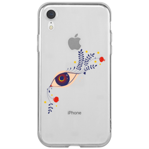 Apple iPhone Xr Flower eye Transparent Silicone TPU Θήκη