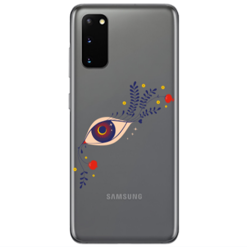 Samsung S20 Flower eye Transparent Silicone TPU Θήκη