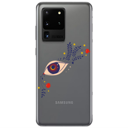 Samsung S20 Ultra Flower eye Transparent Silicone TPU Θήκη
