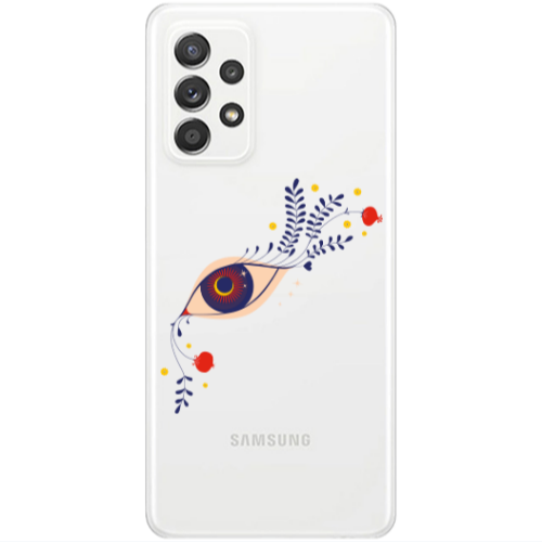 Samsung A53 Flower eye Transparent Silicone TPU Θήκη